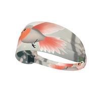 WZYWHJ Soft and Absorbent Headband for Red Basketball Workout - Ideal Hair Accessory for Yoga, Running, and More! Happy Birds Flying Picture