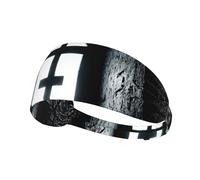 WZYWHJ Soft and Absorbent Headband for Red Basketball Workout - Ideal Hair Accessory for Yoga, Running, and More! Church Cross Picture