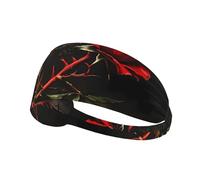 WZYWHJ Soft and Absorbent Headband for Red Basketball Workout - Ideal Hair Accessory for Yoga, Running, and More! Thorn Dark Rose Printed