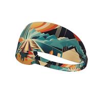 WZYWHJ Soft and Absorbent Headband for Red Basketball Workout - Ideal Hair Accessory for Yoga, Running, and More! A Colorful World Printing