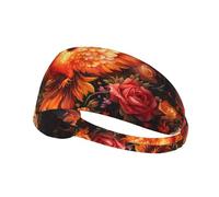 WZYWHJ Soft and Absorbent Headband for Red Basketball Workout - Ideal Hair Accessory for Yoga, Running, and More! Red Phoenix Picture