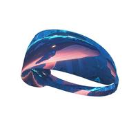 WZYWHJ Soft and Absorbent Headband for Red Basketball Workout - Ideal Hair Accessory for Yoga, Running, and More! Whales in the fjord Pattern