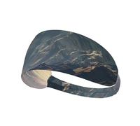 WZYWHJ Soft and Absorbent Headband for Red Basketball Workout - Ideal Hair Accessory for Yoga, Running, and More! Vast Mountains and seas Printed