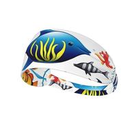 WZYWHJ Soft and Absorbent Headband for Red Basketball Workout - Ideal Hair Accessory for Yoga, Running, and More! sea Water Animals Pattern