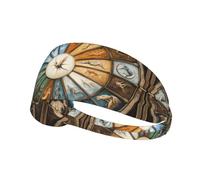 WZYWHJ Soft and Absorbent Headband for Red Basketball Workout - Ideal Hair Accessory for Yoga, Running, and More! Modern Horoscopes Prints