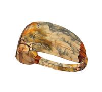 WZYWHJ Soft and Absorbent Headband for Red Basketball Workout - Ideal Hair Accessory for Yoga, Running, and More! Maple Trees in The Canyon Printed