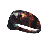 WZYWHJ Soft and Absorbent Headband for Red Basketball Workout - Ideal Hair Accessory for Yoga, Running, and More! A Hideous Wolf Printing