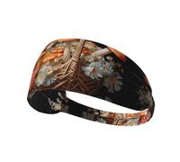 WZYWHJ Soft and Absorbent Headband for Red Basketball Workout - Ideal Hair Accessory for Yoga, Running, and More! Mushrooms in the flower basket Printed