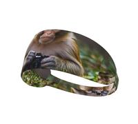 WZYWHJ Soft and Absorbent Headband for Red Basketball Workout - Ideal Hair Accessory for Yoga, Running, and More! Smart monkey Picture