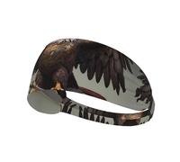WZYWHJ Soft and Absorbent Headband for Red Basketball Workout - Ideal Hair Accessory for Yoga, Running, and More! Eagle Guarding The Sword Printing