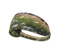 WZYWHJ Soft and Absorbent Headband for Red Basketball Workout - Ideal Hair Accessory for Yoga, Running, and More! Bubbles in The Garden Printing