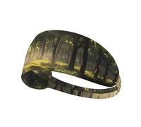 WZYWHJ Soft and Absorbent Headband for Red Basketball Workout - Ideal Hair Accessory for Yoga, Running, and More! Primeval Forest Picture