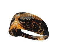 WZYWHJ Soft and Absorbent Headband for Red Basketball Workout - Ideal Hair Accessory for Yoga, Running, and More! Beautiful Phoenix Printed