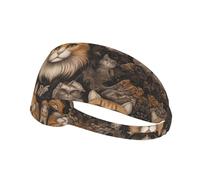 WZYWHJ Soft and Absorbent Headband for Red Basketball Workout - Ideal Hair Accessory for Yoga, Running, and More! calico cat Prints