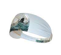 WZYWHJ Soft and Absorbent Headband for Red Basketball Workout - Ideal Hair Accessory for Yoga, Running, and More! Message in a bottle at sea Printed