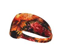 WZYWHJ Soft and Absorbent Headband for Red Basketball Workout - Ideal Hair Accessory for Yoga, Running, and More! Red Phoenix Picture