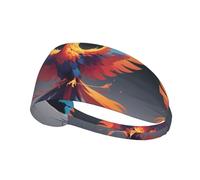 WZYWHJ Soft and Absorbent Headband for Red Basketball Workout - Ideal Hair Accessory for Yoga, Running, and More! Reborn Phoenix Pattern