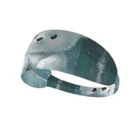 WZYWHJ Soft and Absorbent Headband for Red Basketball Workout - Ideal Hair Accessory for Yoga, Running, and More! Little white bear in the rain Printed