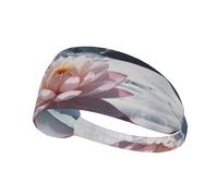 WZYWHJ Soft and Absorbent Headband for Red Basketball Workout - Ideal Hair Accessory for Yoga, Running, and More! Snow lotus on the snow mountain Printed