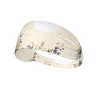 WZYWHJ Soft and Absorbent Headband for Red Basketball Workout - Ideal Hair Accessory for Yoga, Running, and More! Moon flower pattern Picture