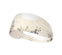 WZYWHJ Soft and Absorbent Headband for Red Basketball Workout - Ideal Hair Accessory for Yoga, Running, and More! Moon Flower Pattern Picture