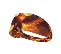 WZYWHJ Soft and Absorbent Headband for Red Basketball Workout - Ideal Hair Accessory for Yoga, Running, and More! Flying Phoenix Prints