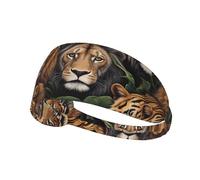 WZYWHJ Soft and Absorbent Headband for Red Basketball Workout - Ideal Hair Accessory for Yoga, Running, and More! King of the Jungle Picture