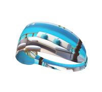 WZYWHJ Soft and Absorbent Headband for Red Basketball Workout - Ideal Hair Accessory for Yoga, Running, and More! Love Island on The S Pattern