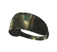 WZYWHJ Soft and Absorbent Headband for Red Basketball Workout - Ideal Hair Accessory for Yoga, Running, and More! The lamb in the spaceship Printed