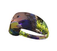 WZYWHJ Soft and Absorbent Headband for Red Basketball Workout - Ideal Hair Accessory for Yoga, Running, and More! Little hedgehog reading Picture