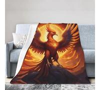 WZYWHJ Soft Blanket 60"x50" Anti Wrinkle Hypoallergenic Compact Foldable Lightweight Durable Flying Phoenix Prints