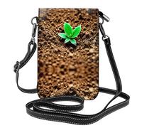 WZYWHJ soil plants grow Printed Leather Crossbody Flap Phone Bag - Versatile Gift for Women Walking, Camping, Shopping, and Travel