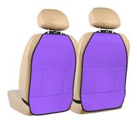 WZYWHJ Solid Color Light Purple Prints Car seat Anti Kick Storage pad 2 Pieces, Multi-Functional Storage Bag seat Protector After Installation