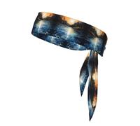 WZYWHJ Sparkling River Printed Headbands,Sports Head Tie,Headband for Men and Women,Hair Band for Running Workout Football