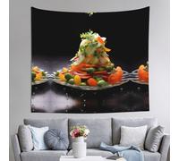WZYWHJ Specialty vegetable salad Printed Indoor Decor Tapestry 60x51 in : Soft, Quality and lightweight Suitable for wall hanging tapestries