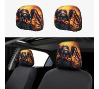 WZYWHJ Spider in The Light Printed Car Pillowcase 2 Pieces, seat Cover Accessories, Protective Cover Universal