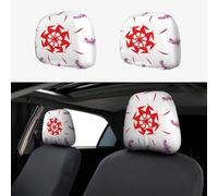 WZYWHJ Spinning Flowers Picture Car Pillowcase 2 Pieces, seat Cover Accessories, Protective Cover Universal