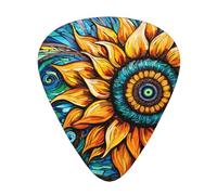 Wzywhj Spinning Sunflower Printing Guitar Plectrum Easy Grip Uke Picks Holding， Ukulele, Acoustic And Electric Guitar，12 Piece