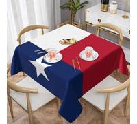 WZYWHJ Square decorative tablecloth 54"x54" tablecloths coffee table cloths Washable and reusable Flag of Texas Printing