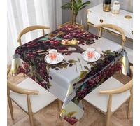 WZYWHJ Square decorative tablecloth 54"x54" tablecloths coffee table cloths Washable and reusable Huge mulberries Picture
