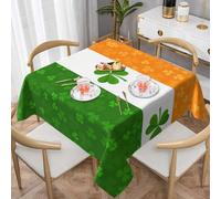 WZYWHJ Square decorative tablecloth 54"x54" tablecloths coffee table cloths Washable and reusable irish flag Printing