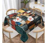 WZYWHJ Square Decorative Tablecloth 54"x54" tablecloths Coffee Table Cloths Washable and Reusable Memory Fragments Picture