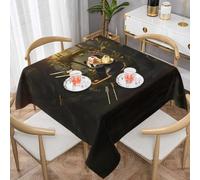 WZYWHJ Square Decorative Tablecloth 54"x54" tablecloths Coffee Table Cloths Washable and Reusable Panda in The Hanging Basket Printed