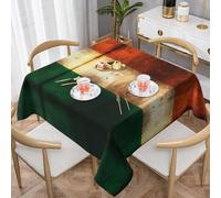 WZYWHJ Square decorative tablecloth 54"x54" tablecloths coffee table cloths Washable and reusable Retro Irish flag Printing