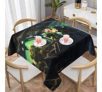 WZYWHJ Square decorative tablecloth 54"x54" tablecloths coffee table cloths Washable and reusable Spaceship Alien Printed