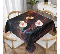 WZYWHJ Square Decorative Tablecloth 54"x54" tablecloths Coffee Table Cloths Washable and Reusable Strange Feather Pen Picture