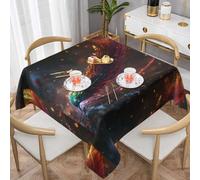 WZYWHJ Square decorative tablecloth 54"x54" tablecloths coffee table cloths Washable and reusable Strange feather pen Picture