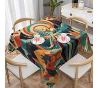 WZYWHJ Square decorative tablecloth 60"x60" tablecloths coffee table cloths Washable and reusable A colorful world Printing