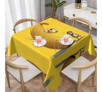 WZYWHJ Square decorative tablecloth 60"x60" tablecloths coffee table cloths Washable and reusable Little monkey on a big banana Printing