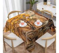 WZYWHJ Square Decorative Tablecloth 60"x60" tablecloths Coffee Table Cloths Washable and Reusable Maple Trees in The Canyon Printed